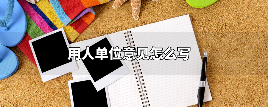 用人单位意见怎么写