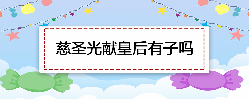 慈圣光献皇后有子吗