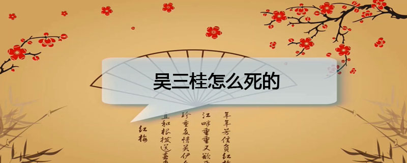 吴三桂怎么死的