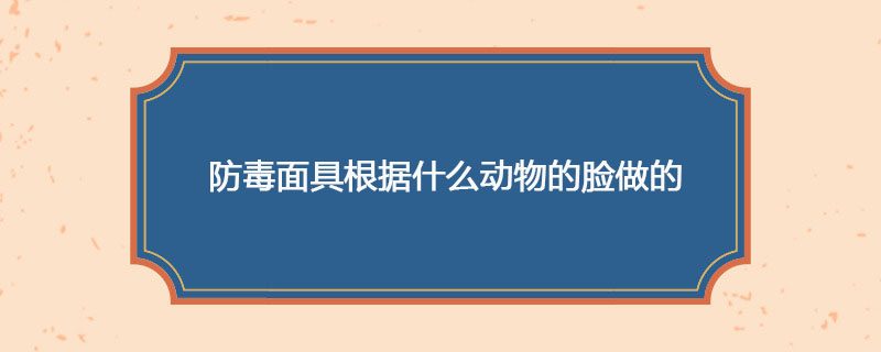 防毒面具根据什么动物的脸做的