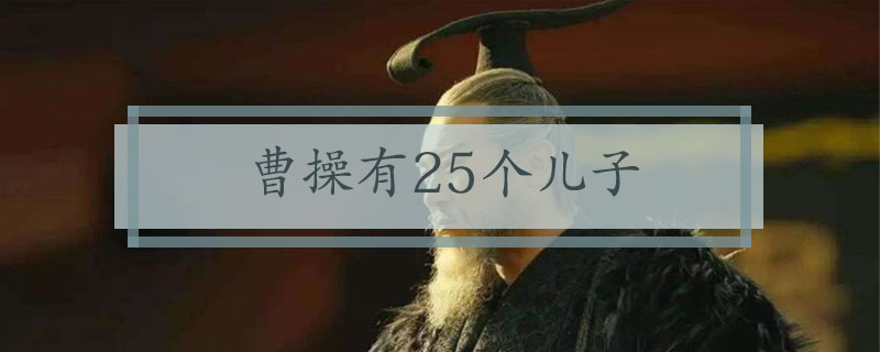 曹操有几个儿子