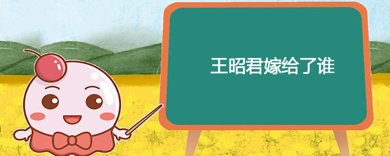 王昭君嫁给了谁