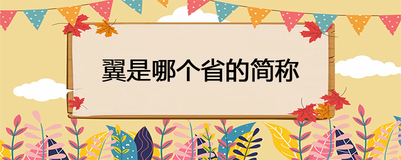 翼是哪个省的简称