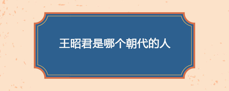 王昭君哪个朝代的人