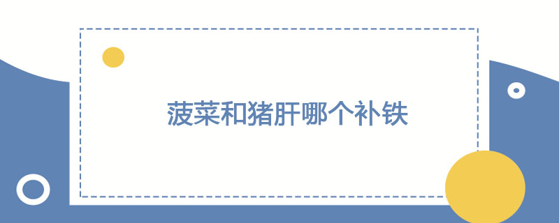 菠菜和猪肝哪个补铁