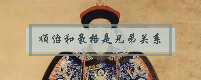 顺治和豪格什么关系