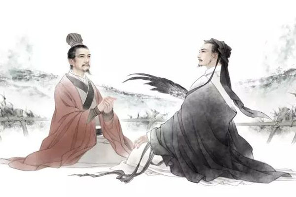 意思就是刘备打量诸葛亮,只见他身高八尺(大约现在的一米九),脸上像玉