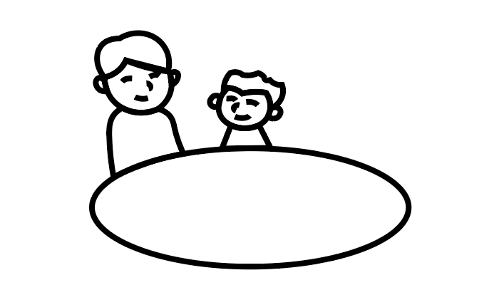 全家一起吃团圆饭绘画