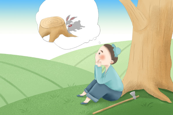 兔走触株,折颈而死的意思  