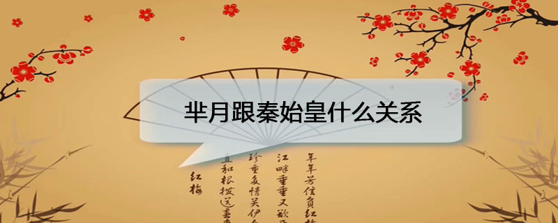 芈月跟秦始皇什么关系