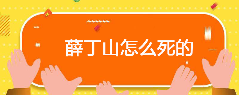 薛丁山怎么死的