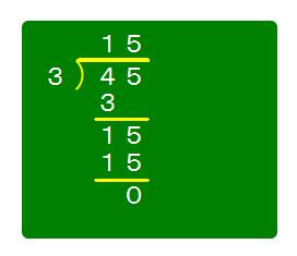 45除以3的竖式计算