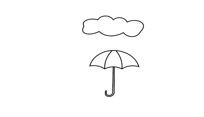 下雨的画
