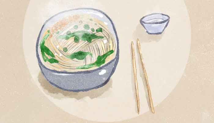 一碗清汤荞麦面简笔画图片