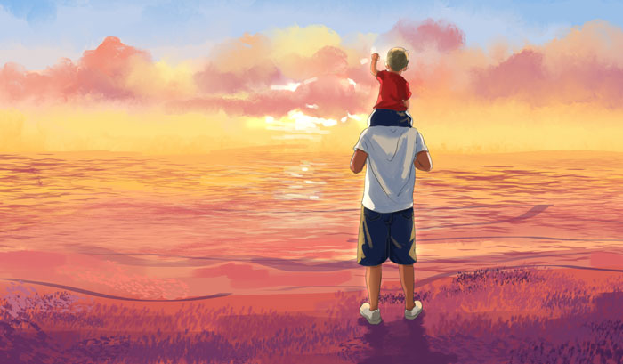 父爱与小舟不可分割,船来船往,作者的感受也在变化,主题在叙述