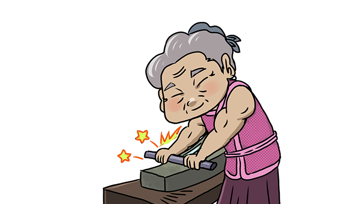 过是溪逢老媪方磨铁杵的意思