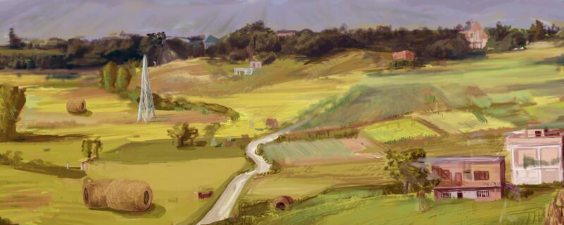 我爱乡村的傍晚是按什么顺序写的