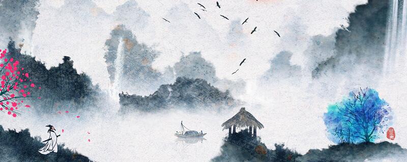 浮天水送无穷树带雨云埋一半山的意思是什么