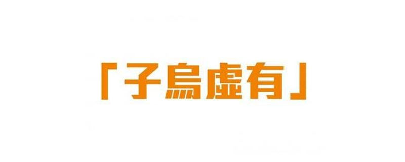 子虚乌有典故