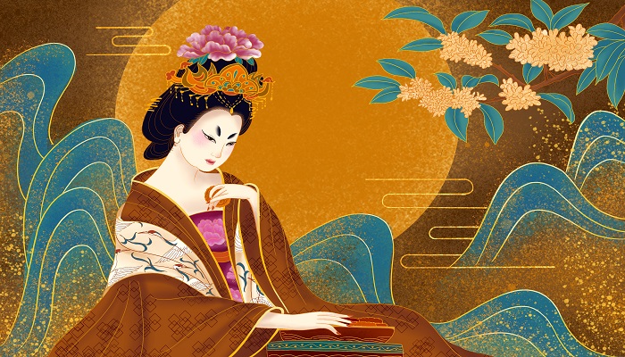 云想衣裳花想容的翻译