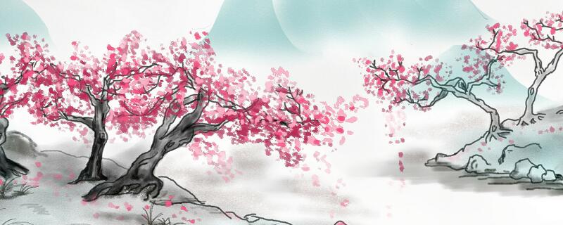 元稹的《桃花》的翻译