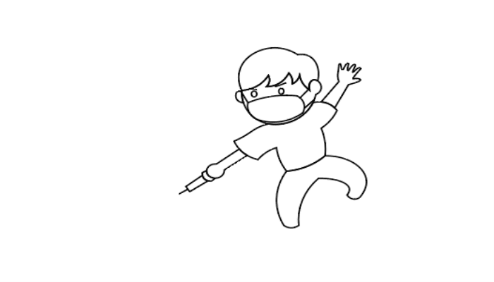 打败病毒儿童画