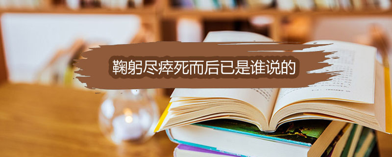 鞠躬尽瘁死而后已是谁说的
