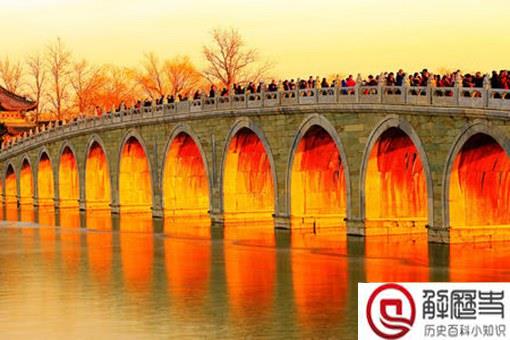 颐和园十七孔桥现金光穿洞奇景怎么回事?为什么会出现金光穿洞?
