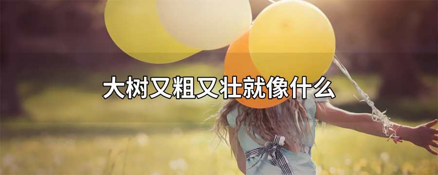 大树又粗又壮就像什么