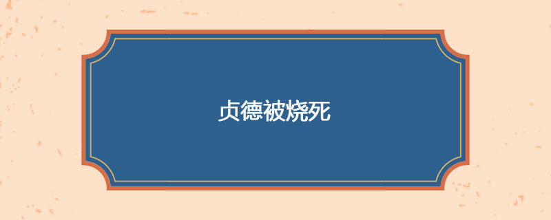 1431年05月30日 贞德被烧死