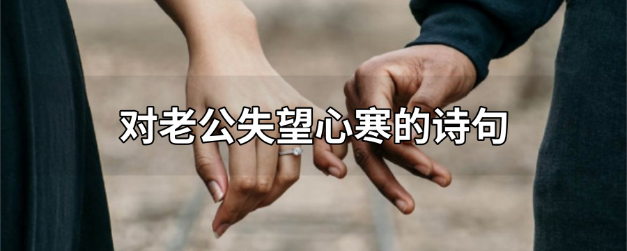 对老公失望心寒的诗句