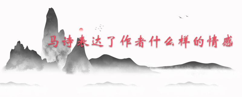 马诗表达了作者什么样的情感