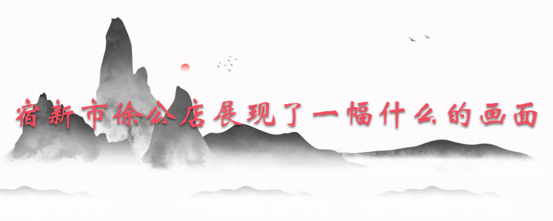 宿新市徐公店展现了一幅什么的画面