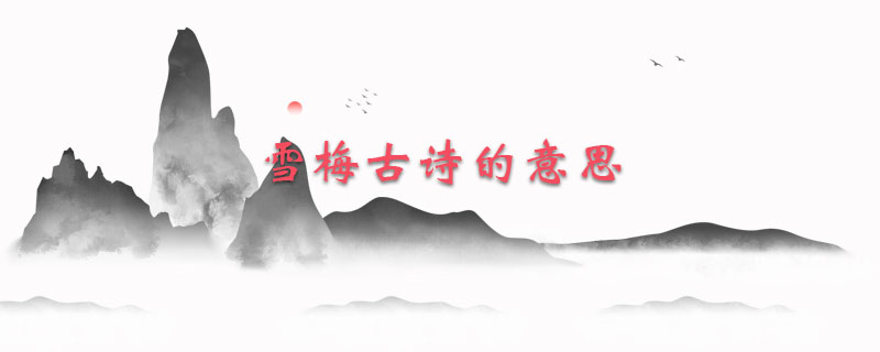雪梅古诗的意思