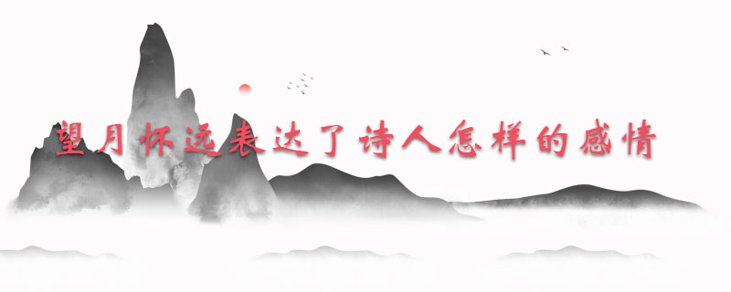 望月怀远表达了诗人怎样的感情