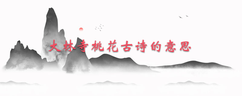 大林寺桃花古诗的意思