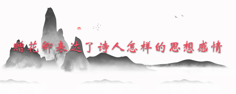 赠花卿表达了诗人怎样的思想感情