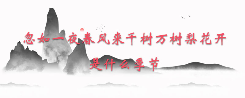 忽如一夜春风来千树万树梨花开是什么季节