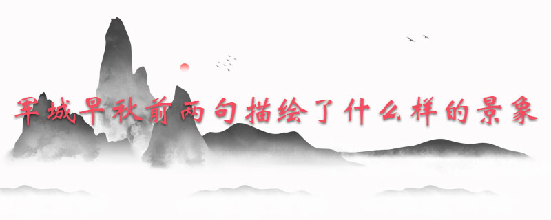 军城早秋前两句描绘了什么样的景象