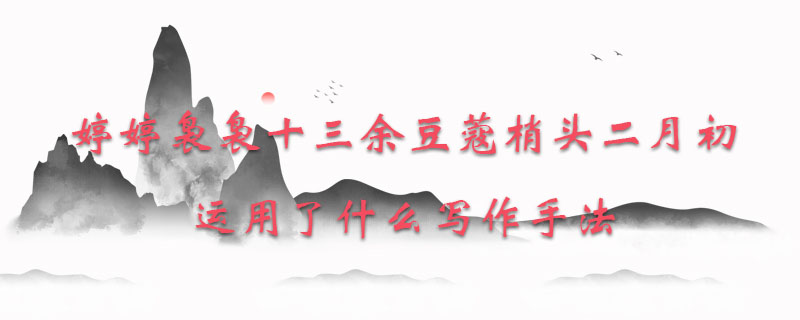 婷婷袅袅十三余豆蔻梢头二月初运用了什么写作手法