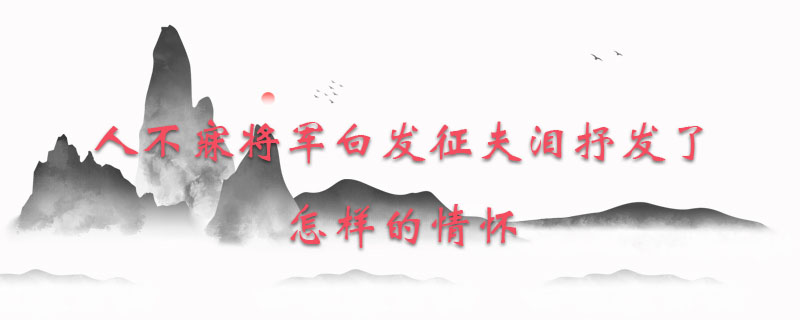 人不寐将军白发征夫泪抒发了怎样的情怀