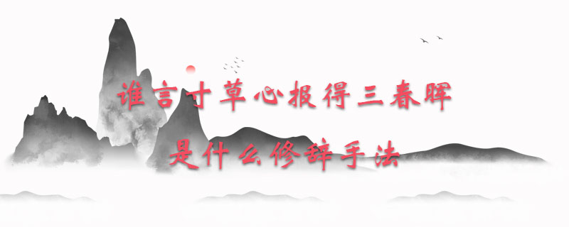 谁言寸草心报得三春晖是什么修辞手法