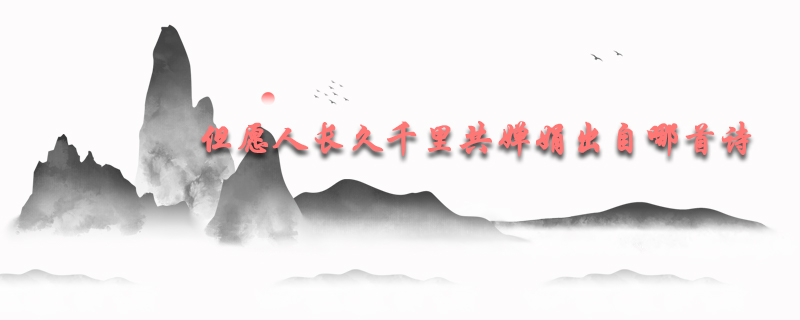 但愿人长久千里共婵娟出自哪首诗