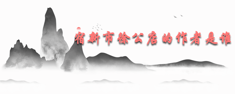 宿新市徐公店的作者是谁
