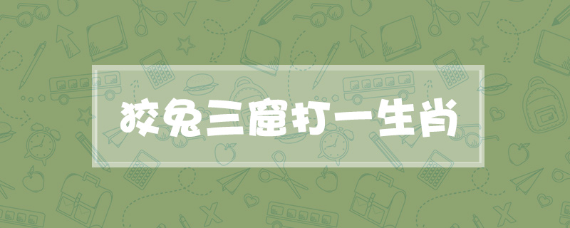 狡兔三窟打一生肖