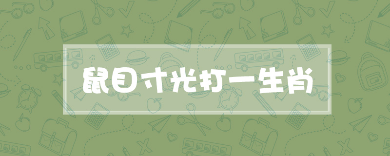 鼠目寸光打一生肖