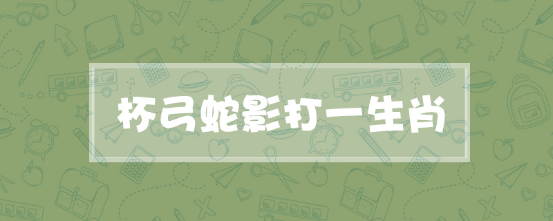 杯弓蛇影打一生肖