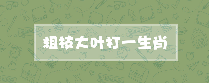 粗枝大叶打一生肖