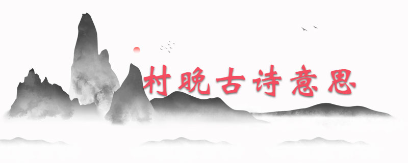 村晚古诗意思