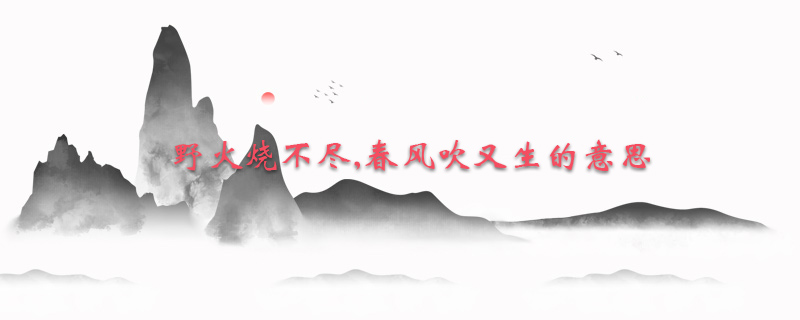 野火烧不尽,春风吹又生的意思
